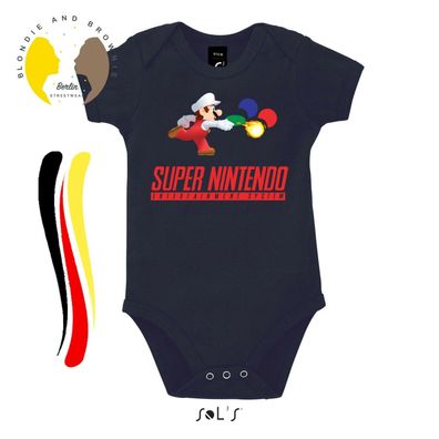 Blondie & Brownie Baby Strampler Body Shirt Nintendo Super SNES NES Mario Luigi