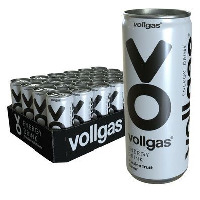 Vollgas Energy Drink - Koffeinhaltiges Erfrischungsgetränk mit Passion fruit