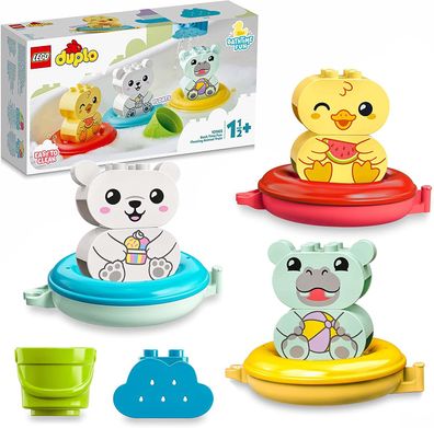 LEGO 10965 DUPLO Badewannenspaß: Schwimmender Tierzug, Badewannenspielzeug für ...