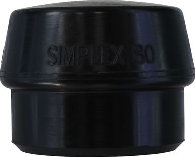 Schonhammerkopf Simplex Kopf Gummikompf, schwarz 80 mm