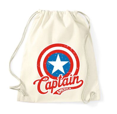 Blondie & Brownie Baumwoll Turnbeutel Beutel Tasche Avengers Captain America