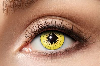 Yellow Star Kontaktlinsen. Gelbe Motivlinsen.