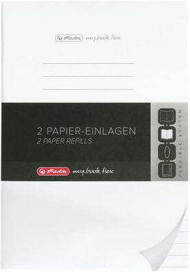 herlitz Papier-Ersatzeinlagen für Notizheft my. book flex A5 liniert 2x 40 Blatt