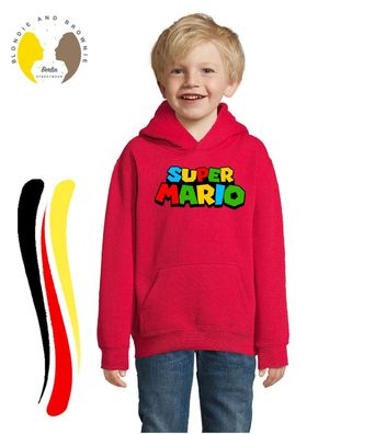 Blondie & Brownie Kinder Fun Hoodie Pullover Super Mario Nintendo SNES NES Luigi