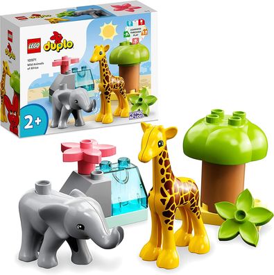 LEGO 10971 DUPLO Wilde Tiere Afrikas Spielzeug-Set für Kleinkinder mit Tierfiguren...