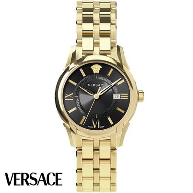 Versace VEUA00820 Apollo Gent schwarz gold Edelstahl Armband Uhr Herren NEU