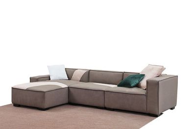 Ecksofa Wohnlandschaft Sofa Couch L Form Polster Couchen Leder Design Italien