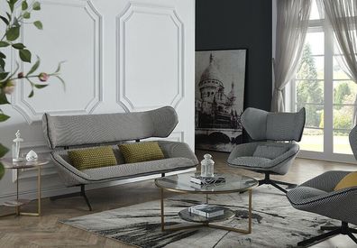 Polsterbank Sitzbank Bank Sitzbank Sitzmöbel Design Sofa Stoff Relax Couch 130cm