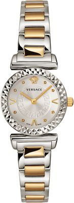 Versace VEAA00418 Mini Vanity silber gold Edelstahl Armband Uhr Damen NEU