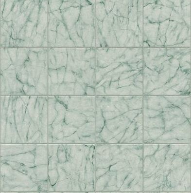Rasch Tapete Tiles&More 899412 Fliesenoptik hellgrün marmoriert Vinyloberfläche