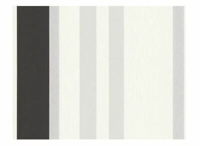 A.S. Création Tapete Vlies Jette 2938-31 Weiß Schwarz Grau stylisch Streifen