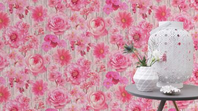Rasch Tapete Portfolio 270556 Pink Beige Hellgrau stylisch Floral