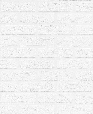 Rasch Tapete Vinyl Aqua Relief 309627 Stein Ziegelwand Weiß texturiert stylisch