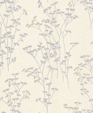 Rasch Tapete Ravello 304527 Creme Grau stylisch Floral Blütenranke