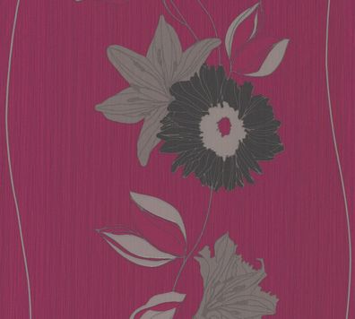 A.S. Création Tapete Daniel Hechter Paris 9128-55 Grau Rosa Blütenmuster Vlies