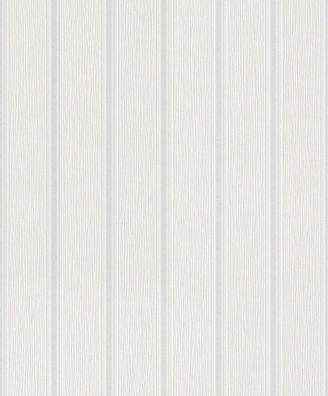 Rasch Tapete Selection 420128 Streifenoptik Weiß, Grau, Silber Vliestapete Vlies