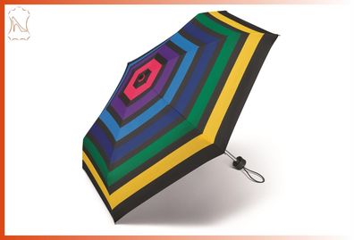 extra kleiner Regenschirm, breite Streifen gelb-grün, Ultra mini color stripe ...