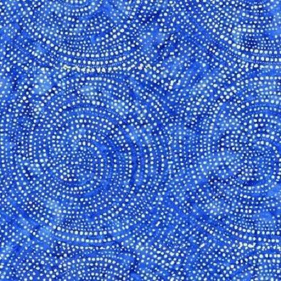 Meterware, ab 0,5 m: Tonga Batik Gumdrop "Royal Dotty Spiral", 112 cm breit