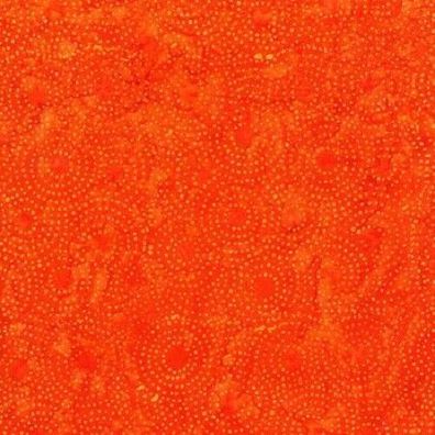 Meterware, ab 0,5 m: Tonga Batik Gumdrop "Orange Circa Dot" , 112 cm breit