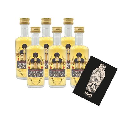 Nonino aperitivo 6er Set Liquore Miniatur 6x 50ml (21% vol) Botanical Drink - [