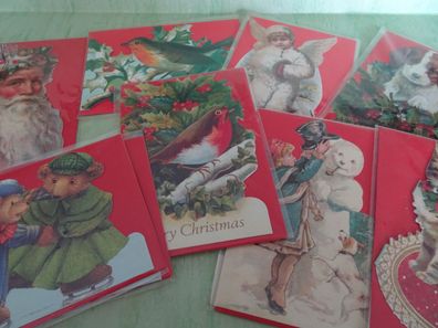 Paintbox Publishing Mini Vintage Konturen Weihnachtskarten & Kuvert 90er England