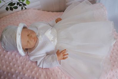 Taufkleid Festkleid Taufgewand Kleid Taufe Hochzeit Babykleid (Nr.0ab3)