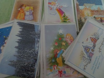 edle Sü mini Weihnachtskarten & Kuvert 11x7cm Kinder Engel Schneemann