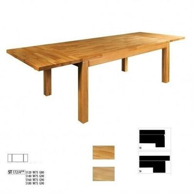 Tisch Esstisch Massive Möbel Esszimmer 140x90cm Echtes Holz Vollholz Neu Tische