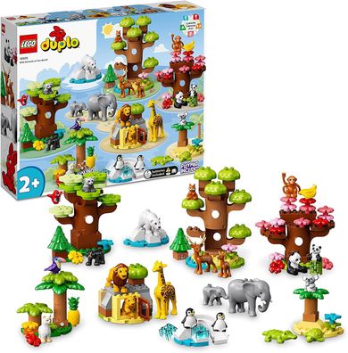LEGO 10975 DUPLO Wilde Tiere der Welt Zoo Spielzeug mit Sound, mit 22 Tierfiguren ...