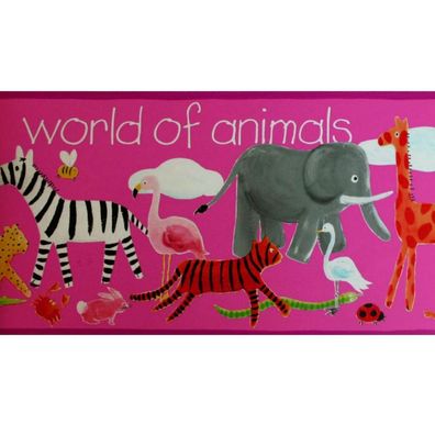 Tapetenborte Bordüre Lutece 39-152 World of Animals pink 5m Borte