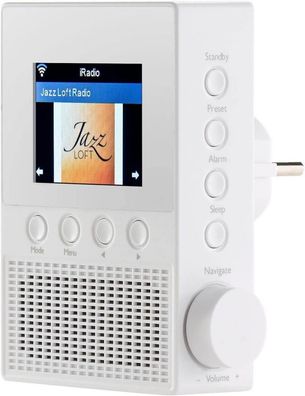 VR-Radio IRS-300 Internet Steckdosenradio mit WLAN & Fernbedienung, 6,1-cm-Display, 6