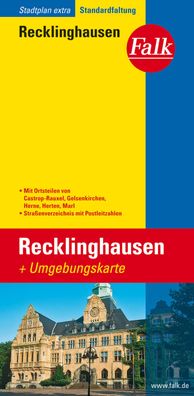 Falk Stadtplan Extra Recklinghausen 1:20.000 mit Ortsteilen von Cas