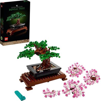 LEGO 10281 Icons Bonsai Baum, Kunstpflanzen-Set zum Basteln für Erwachsene, Zimmer...