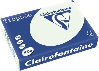 Clairefontaine Trophee Papier 1051C Lindgrün 160g/ m² DIN-A4 - 250 Blatt