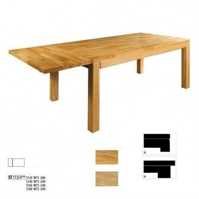 Tisch Esstisch Massive Möbel Esszimmer 180x90cm Echtes Holz Vollholz Neu Tische