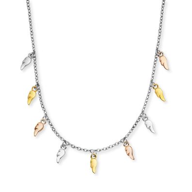 Engelsrufer Kette ERN-FLYWING9-TRICO 925/000 Sterling Silber Tricolor