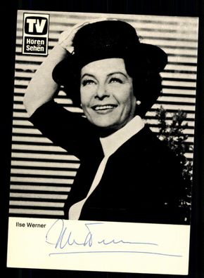Ilse Werner Autogrammkarte Original Signiert + F 11903