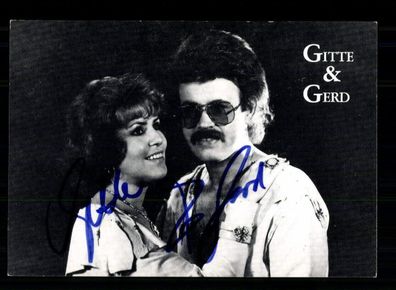 Gitte und Gerd Autogrammkarte Original Signiert + M 8609
