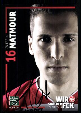Karim Matmour Autogrammkarte 1. FC Kaiserslautern 2013-14 Original + A 225595