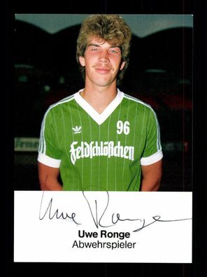 Uwe Ronge Autogrammkarte Hannover 96 1984-85 Original + A 225597