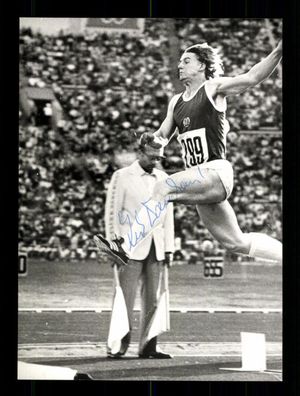 Lutz Dombrowski DDR Autogrammkarte Olympiasieger 1980 Original Sign + A 225357