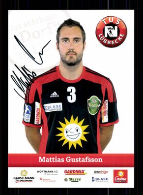 Mattias Gustafsson Autogrammkarte TUS Lübbecke Original Signiert + A 225482