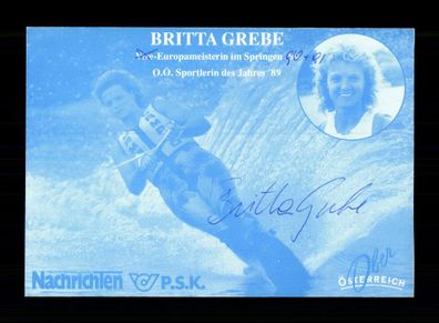 Britta Grebe Autogrammkarte Original Signiert Wasserski + A 225512