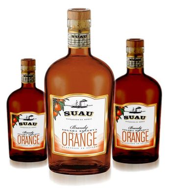 3 x Brandy Suau Orange Mallorca , 37 Vol.% 0,7 l Flasche