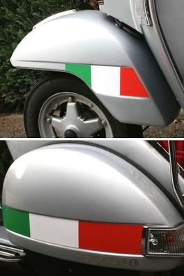 VESPA Banner Kotflügel & Seitenhaube "Italian Flag" - Italy Italien Aufkleber