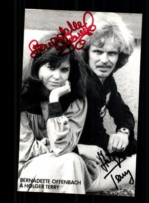 Bernadette Offenbach und Holger Terry Autogrammkarte Original Sign. #BC 199043