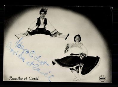 Rozsika et Carel Autogrammkarte Original Signiert ## BC 199190
