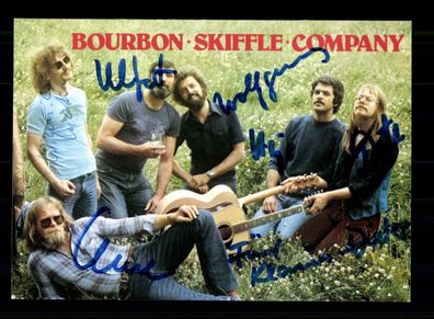 Bourbon Skiffle Company Autogrammkarte Original Signiert ## BC 199198