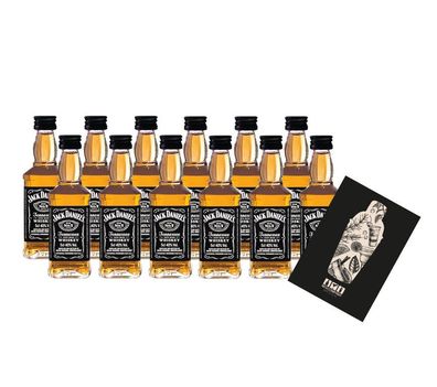 Jack Daniels Miniaturen Tennessee Whiskey 12x 50ml (40% Vol) Jack Daniels Old N