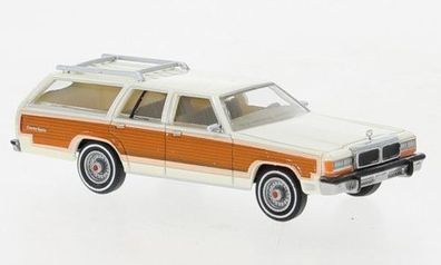 Brekina 19626 Ford LTD Country Squire, hellbeige/ Dekor, 1979, Modell 1:87 (H0)